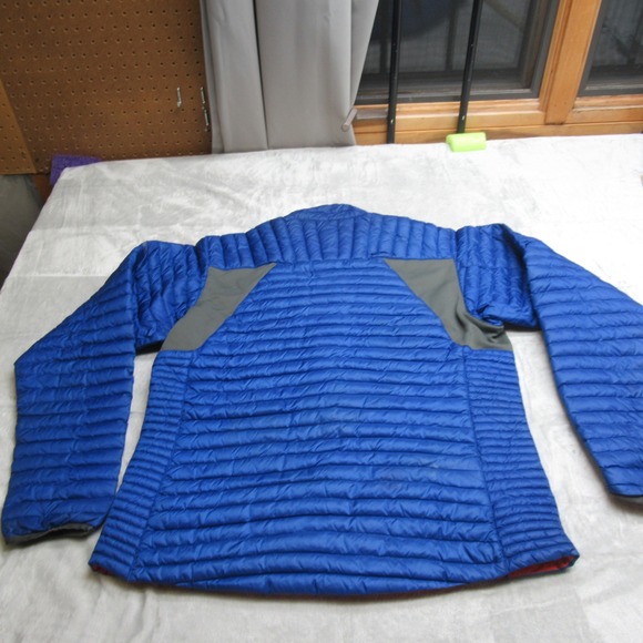 Eddie Bauer Down Jacket Mens Medium? Blue 800 Fill Insulated Puffer First Ascent - Picture 2 of 14